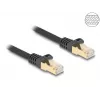 DeLOCK RJ45 tīkla kabelis Cat.6A S/FTP 1m Melns