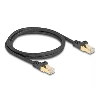 DeLOCK RJ45 tīkla kabelis Cat.6A S/FTP 1m Melns