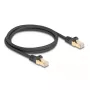 DeLOCK RJ45 tīkla kabelis Cat.6A S/FTP 1m Melns