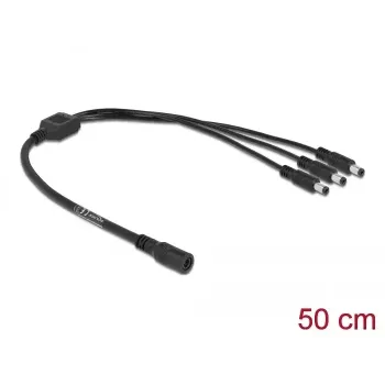 DC sadalītāja kabelis DeLOCK 83021 5.5 x 2.1 mm 1 x sievišķais uz 3 x vīrišķais