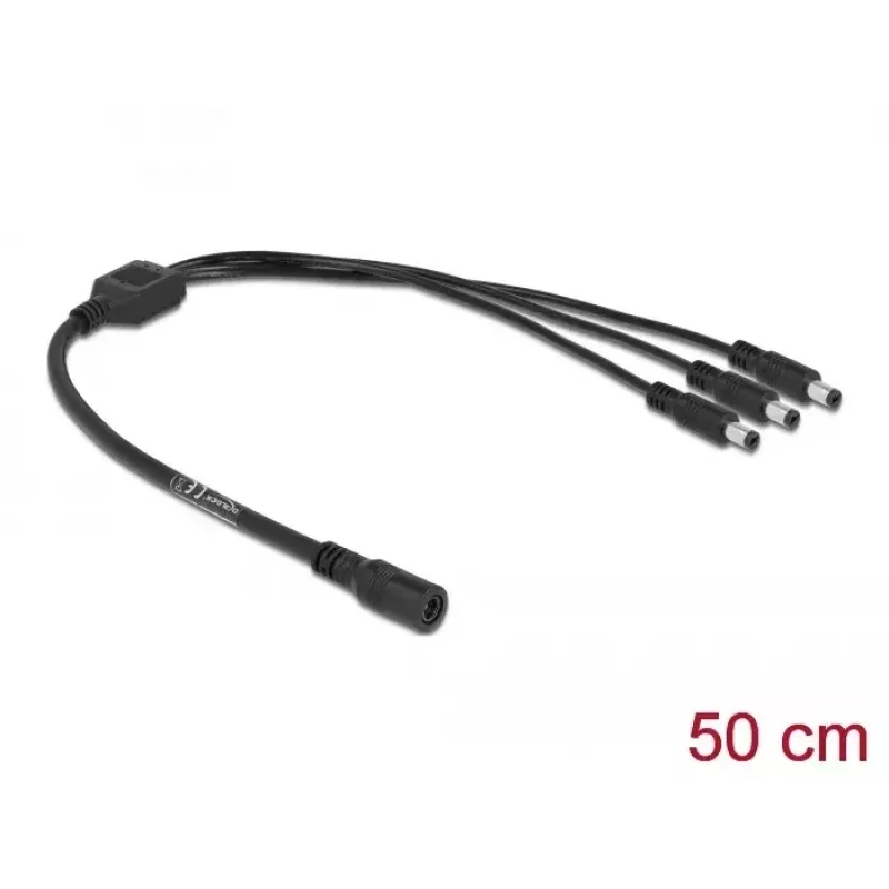 DC sadalītāja kabelis DeLOCK 83021 5.5 x 2.1 mm 1 x sievišķais uz 3 x vīrišķais