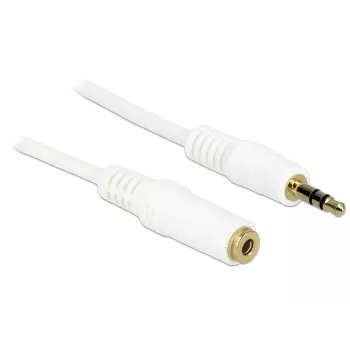 Audio kabelis 3.5 mm vīrišķais-sievišķais DeLOCK 83771 5 m balts