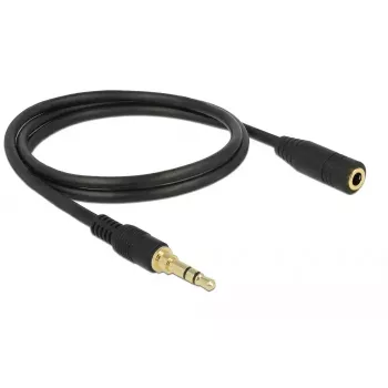 Audio kabelis 3,5 mm vīrišķais – sievišķais DeLOCK 85578 2 m melns