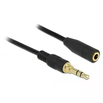 Audio kabelis 3,5 mm vīrišķais – sievišķais DeLOCK 85578 2 m melns