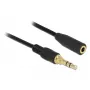 Audio kabelis 3,5 mm vīrišķais – sievišķais DeLOCK 85578 2 m melns