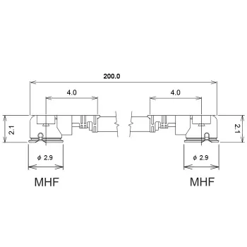 DeLOCK 89608 koaksiālais kabelis 0.2m MHF (I-PEX) melns zelts