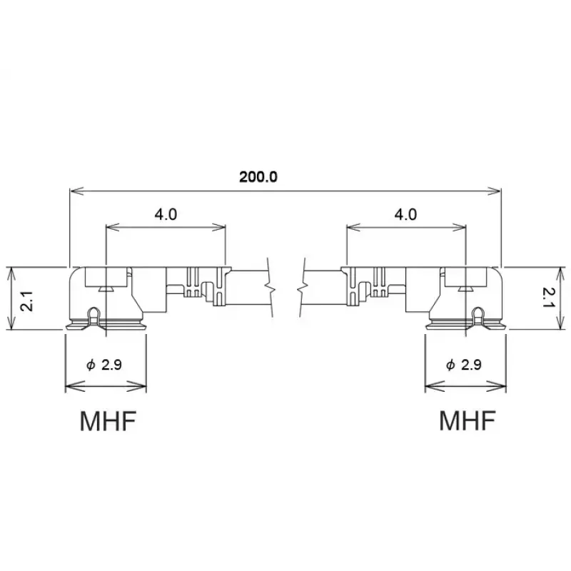 DeLOCK 89608 koaksiālais kabelis 0.2m MHF (I-PEX) melns zelts