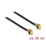 DeLOCK 89608 koaksiālais kabelis 0.2m MHF (I-PEX) melns zelts