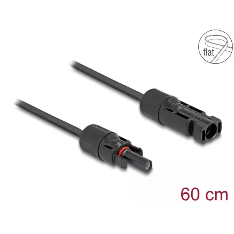 DeLOCK DL4 Solar plakans kabelis vīrišķais–sieviešais 60 cm melns 3,3 mm²
