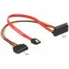 SATA kabelis DeLOCK 85515 SATA 15 kontaktu 1 x SATA 22 kontaktu 1 x SATA 7 kontaktu Daudzkrāsains