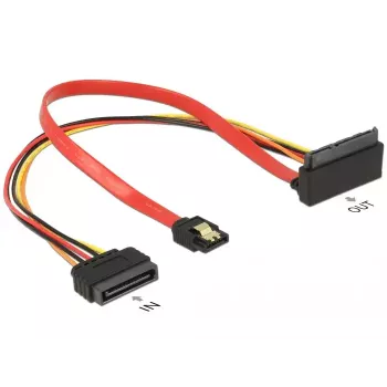 SATA kabelis DeLOCK 85515 SATA 15 kontaktu 1 x SATA 22 kontaktu 1 x SATA 7 kontaktu Daudzkrāsains