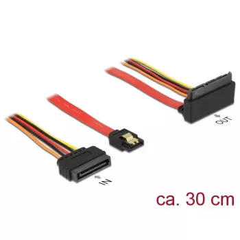 SATA kabelis DeLOCK 85515 SATA 15 kontaktu 1 x SATA 22 kontaktu 1 x SATA 7 kontaktu Daudzkrāsains