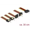 SATA kabelis DeLOCK 60148 0.3 m SATA 15-pin 4 x SATA 15-pin Bēšs Oranžs Sarkans Dzeltens