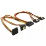 SATA kabelis DeLOCK 60148 0.3 m SATA 15-pin 4 x SATA 15-pin Bēšs Oranžs Sarkans Dzeltens