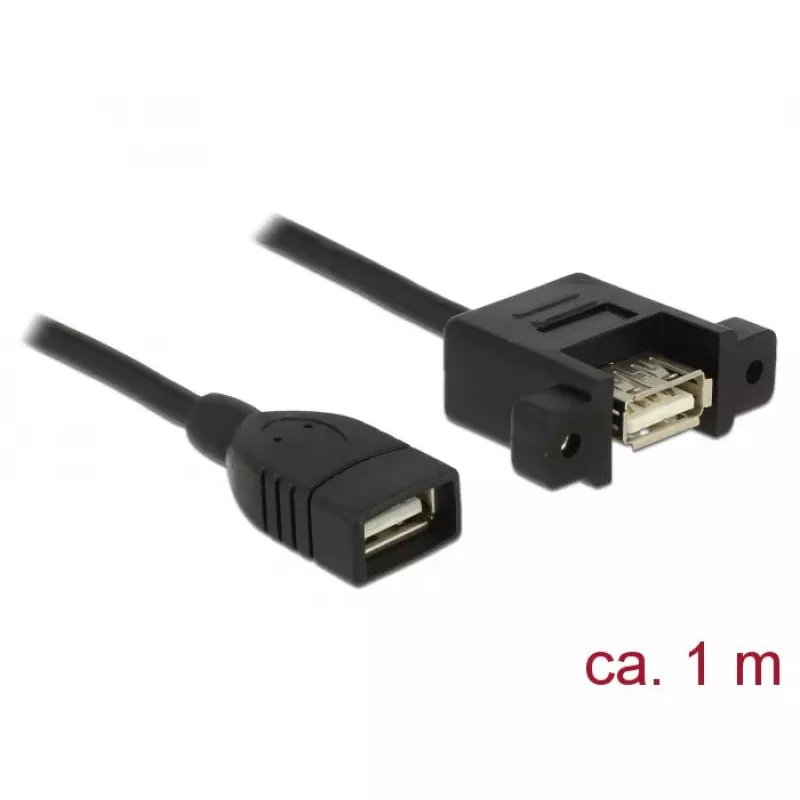 USB kabelis DeLOCK 85460 USB 2.0 1m melns