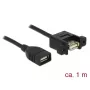 USB kabelis DeLOCK 85460 USB 2.0 1m melns