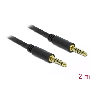 Audio kabelis DeLOCK 85792 2 m 4,4 mm melns