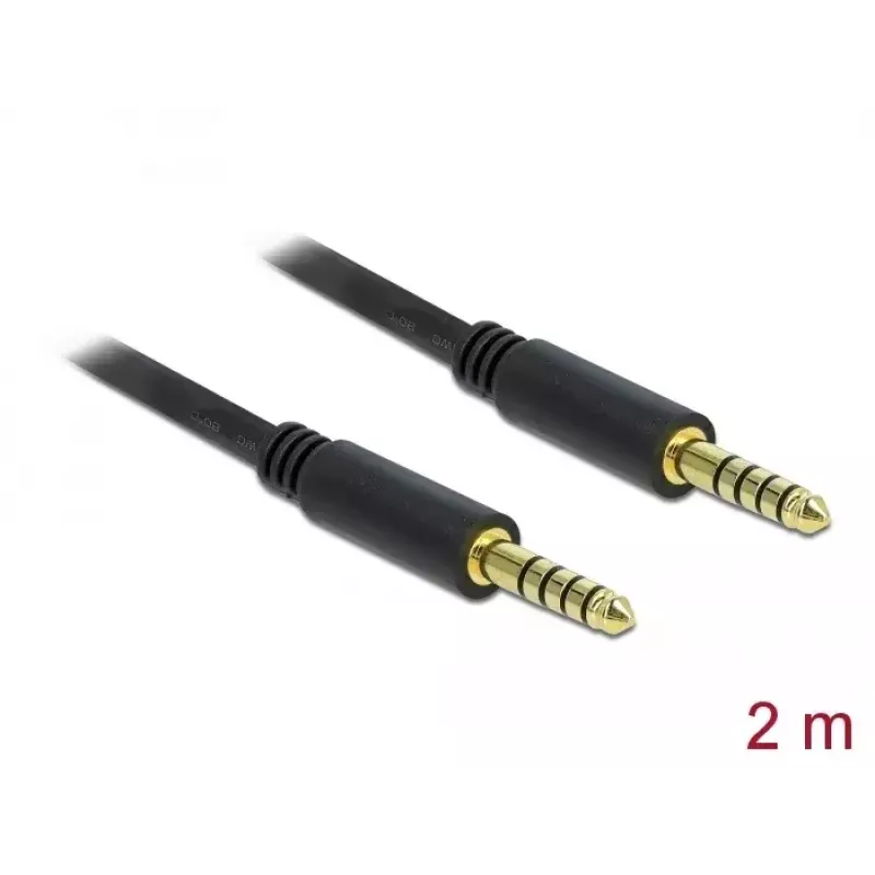 Audio kabelis DeLOCK 85792 2 m 4,4 mm melns