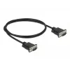 Seriālais kabelis DeLOCK 86573 Melns 1m RS-232 Sub-D9
