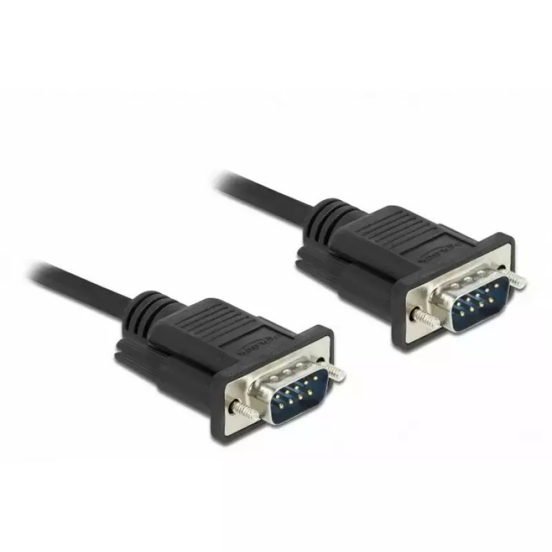 Seriālais kabelis DeLOCK 86573 Melns 1m RS-232 Sub-D9