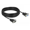 Seriālais kabelis DeLOCK 86599 Melns 10 m RS-232 Sub-D9