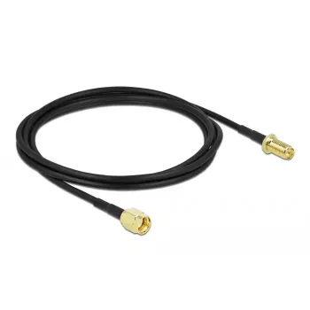 Koaksiālais kabelis DeLOCK 90445 LMR100 2m RP-SMA Melns
