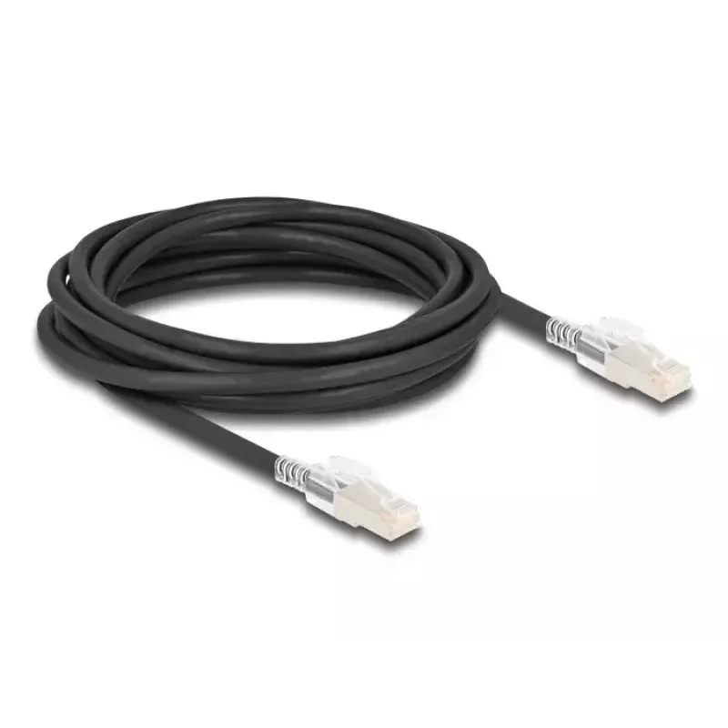 Tīkla kabelis DELOCK 80258 Cat6a S/FTP (S-STP) RJ-45 uz RJ-45 5 m Melns