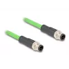 Tīkla kabelis DeLOCK M12 kabelis D-coded 4 pin male to male PUR (TPU) 1 m