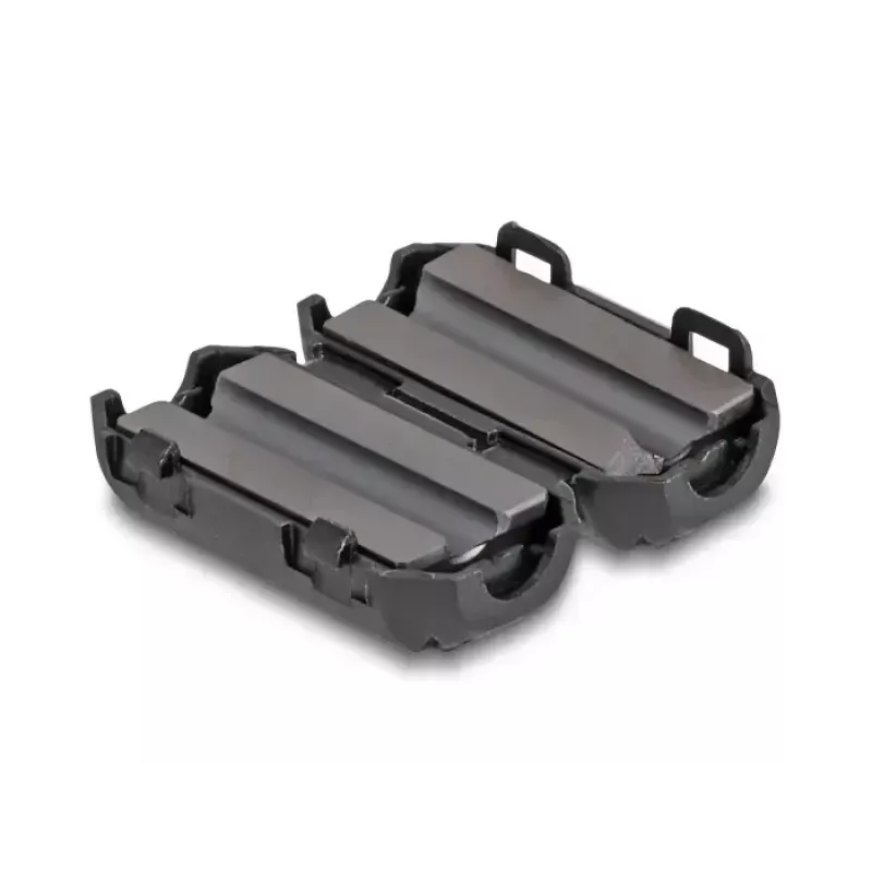 Ferīta serdes spailīte DELOCK 80943, melna, niķelis/plastmasa/cinks, 25.2×13×11.8 mm, 2 gab. iepakojumā