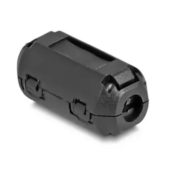 Ferīta serdes spailīte DELOCK 80943, melna, niķelis/plastmasa/cinks, 25.2×13×11.8 mm, 2 gab. iepakojumā