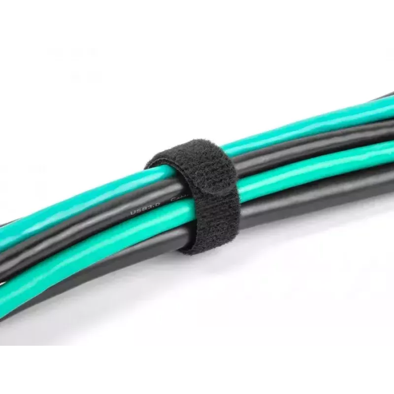 Āķa un cilpas kabeļu saite DeLOCK 19011 200x12mm melna 10 gab.