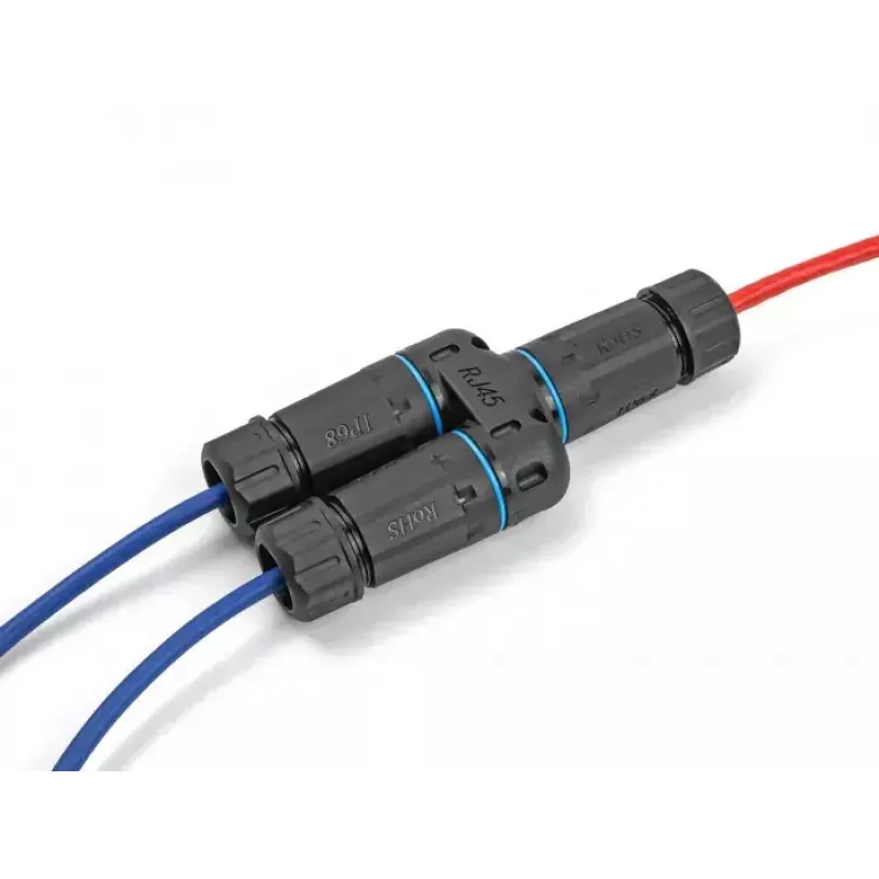 DeLOCK kabeļa savienotājs RJ45 ligzda uz 2 x RJ45 ligzda Cat.6A ūdensizturīgs