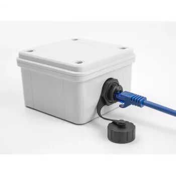 DeLOCK kabelis Connector RJ50 jack to RJ50 jack IP68 waterproof Melns
