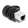 DeLOCK kabelis Connector RJ50 jack to RJ50 jack IP68 waterproof Melns