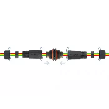 Elektrisko vadu savienotājs DELOCK 86913 taisns 85–260V melns 25×114 mm