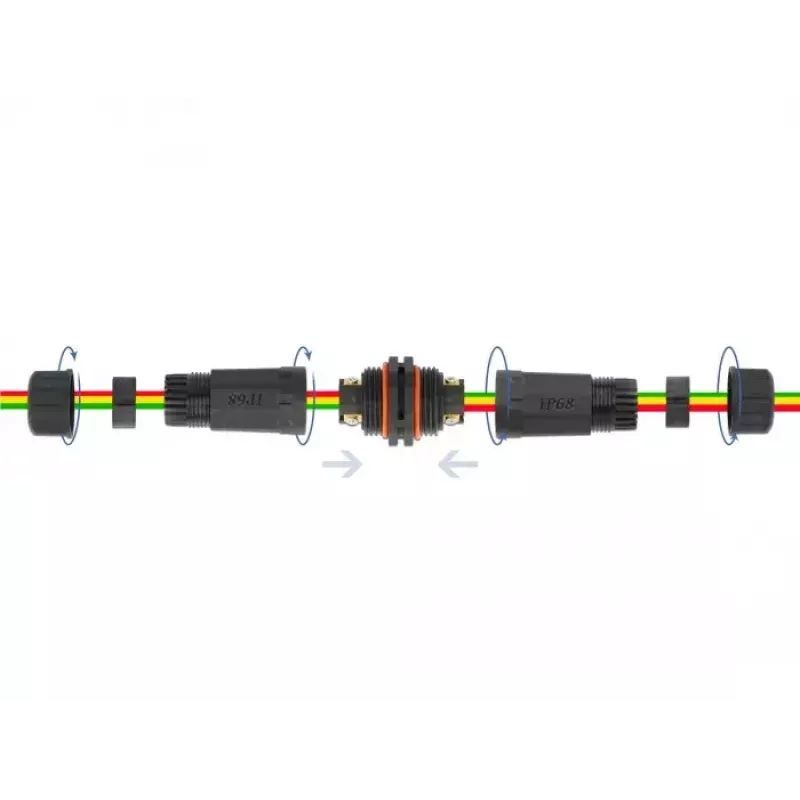 Elektrisko vadu savienotājs DELOCK 86913 taisns 85–260V melns 25×114 mm
