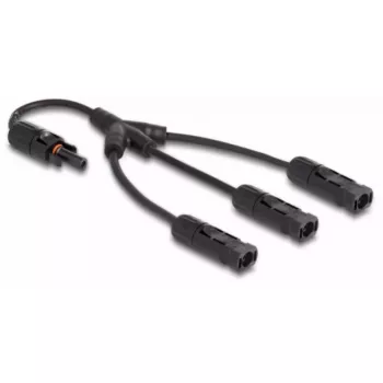 Kabeļu sadalītājs DeLOCK DL4 Solar Splitter kabelis 1 x ligzda uz 3 x spraudnis 35 cm melns