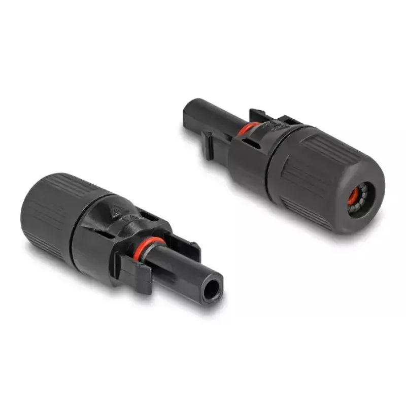 DeLOCK DL4 Solar Connectors gofrēšanai vīrišķais un sievišķais melns 2 gab.
