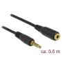 Audio kabelis DeLOCK 85700 0,5m 3,5mm melns