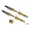 Audio kabelis DeLOCK 85785 1m 3.5mm Melns Pelēks