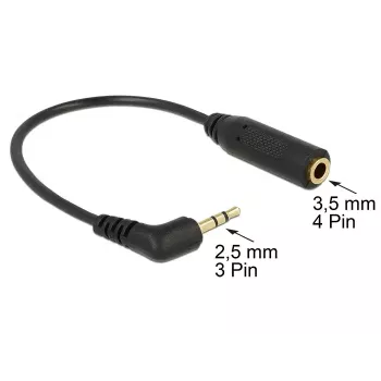 Audio kabelis DeLOCK 0,17 m 2,5 mm/3,5 mm