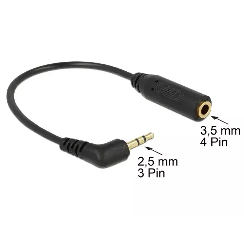 Audio kabelis DeLOCK 0,17 m 2,5 mm/3,5 mm