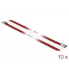Kabeļu saite DeLOCK 18784 tērauda sarkana 500mm 10 pcs