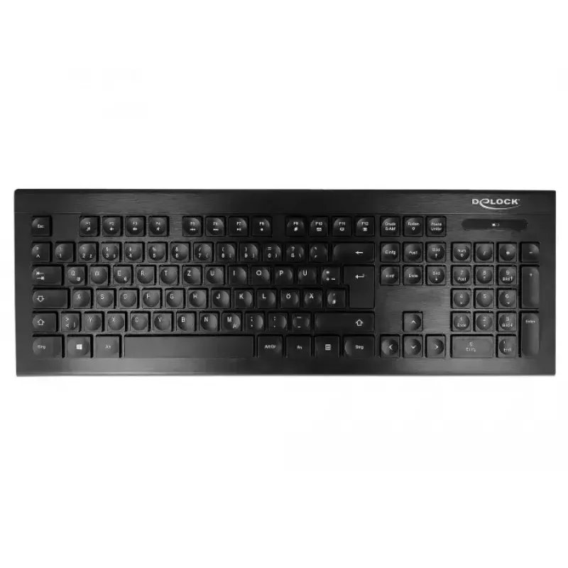 Tastatūra DeLOCK 12671 Office RF bezvadu QWERTZ vācu melna