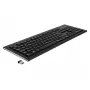 Tastatūra DeLOCK 12671 Office RF bezvadu QWERTZ vācu melna