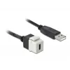 Keystone Module DeLOCK 86382 plakans Melns balta USB C