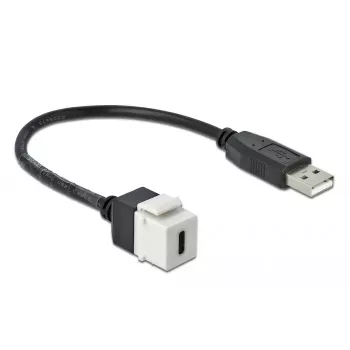 Keystone Module DeLOCK 86382 plakans Melns balta USB C