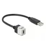 Keystone Module DeLOCK 86382 plakans Melns balta USB C