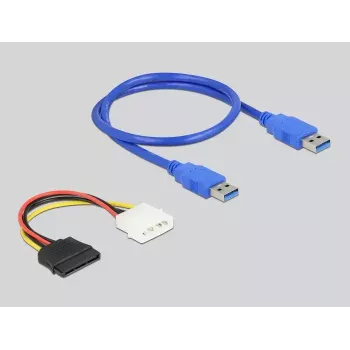 DeLOCK paplašinājuma karte PCI Express x1 uz 2 x PCI 32 bitu slots, 60 cm kabelis