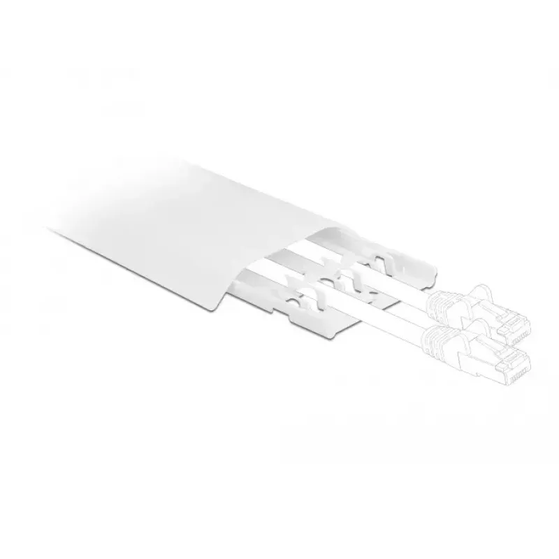 Kabeļu kanāls DELOCK 20886, polipropilēns, balts, 300×85×10 mm, 2 gab.
